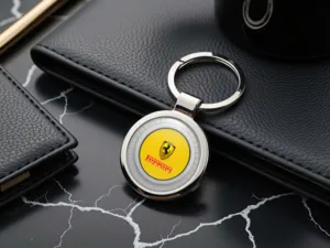 Ferrari Picture Key Chain Photo Metallic Metal